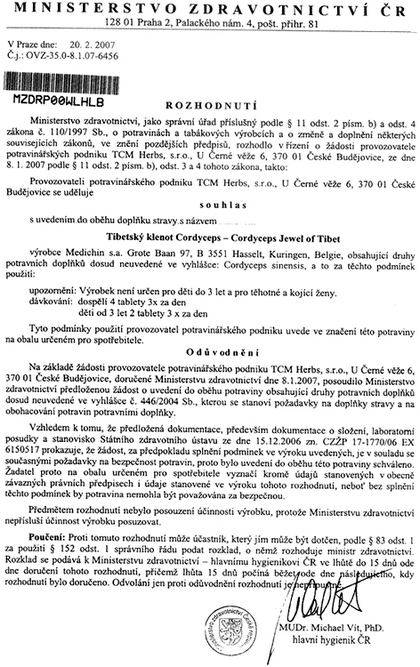 Schválení Státním zdravotním ústavem (SZÚ) a Ministerstvem zdravotnictví ČR o zdravotní nezávadnosti bylinných tablet a kuliček WAN. Schválení Státním zdravotním ústavem (SZÚ) a Ministerstvem zdravotnictví ČR o zdravotní nezávadnosti bylinných tablet a kuliček WAN.